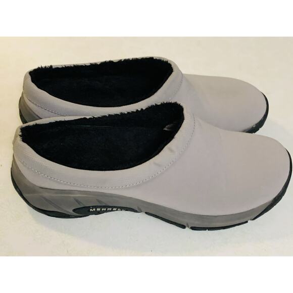 Merrell Shoes Women;s Size 7 Slate Nubuck Leather Slip On Comfort Clogs Mule - Picture 2 of 6